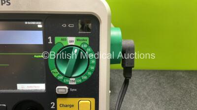 Philips Efficia DFM100 Defibrillator *Mfd 2018* with Pacer, ECG and Printer Options, 1 x Battery, 1 x Paddle Lead and 1 x 3 Lead ECG Lead (Powers Up) *SN CN32620474* - 3