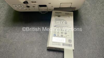 Philips Efficia DFM100 Defibrillator *Mfd 2018* with Pacer, ECG and Printer Options, 1 x Battery, 1 x Paddle Lead and 1 x 3 Lead ECG Lead (Powers Up) *SN CN32620474* - 7