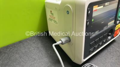 Philips Efficia DFM100 Defibrillator *Mfd 2019* with ECG and Printer Options, 1 x Battery, 1 x Paddle Lead and 1 x 3 Lead ECG Lead (Powers Up) *SN CN32633706* - 4