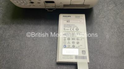 Philips Efficia DFM100 Defibrillator *Mfd 2019* with ECG and Printer Options, 1 x Battery, 1 x Paddle Lead and 1 x 3 Lead ECG Lead (Powers Up) *SN CN32633706* - 6