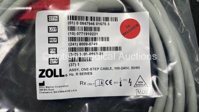 8 x Zoll Ref 8009-0749 R Series One-Step Cables - 4