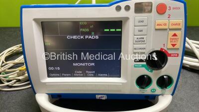 Zoll R Series ALS Defibrillator / Monitor (Powers Up) Including Pacer, ECG and Printer Options with 1 x Battery, 1 x Paddle Lead, 1 x ECG Lead and Cable Management System *AF08F005152* - 2