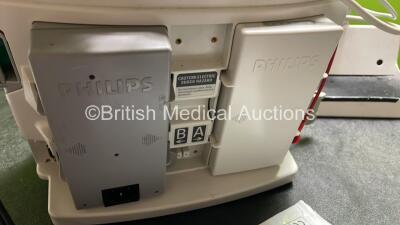 Philips Heartstart MRx Defibrillator / Monitor Including Pacer, ECG, SpO2, NIBP, BP1, BP2, Temp, CO2 and Printer Options with 1 x M3725A Test Load, 1 x Paddle Lead, 1 x Philips M3539A Module, 1 x Philips M3538A Battery, 1 x 3 Lead ECG Lead, 1 x SpO2 Finge - 9