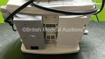 Philips Heartstart MRx Defibrillator / Monitor Including Pacer, ECG, SpO2, NIBP, BP1, BP2, Temp, CO2 and Printer Options with 1 x M3725A Test Load, 1 x Paddle Lead, 1 x Philips M3539A Module, 1 x Philips M3538A Battery, 1 x 3 Lead ECG Lead, 1 x SpO2 Finge - 8