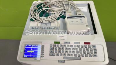 Mortara ELI 250c ECG Machine on Stand with 10 Lead ECG Leads (Powers Up) - 2