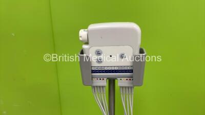 Mortara ELI 250c ECG Machine on Stand with 10 Lead ECG Leads (Powers Up) - 3