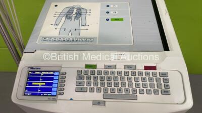 Mortara ELI 250c ECG Machine on Stand with 10 Lead ECG Leads (Powers Up) - 2