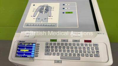 Mortara ELI 250c ECG Machine on Stand with 10 Lead ECG Leads (Powers Up) - 2