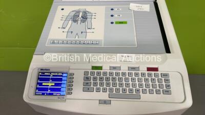 Mortara ELI 250c ECG Machine on Stand with 10 Lead ECG Leads (Powers Up) - 2