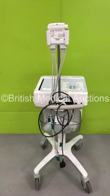 Mortara ELI 250c ECG Machine on Stand with 10 Lead ECG Leads (Powers Up) - 3