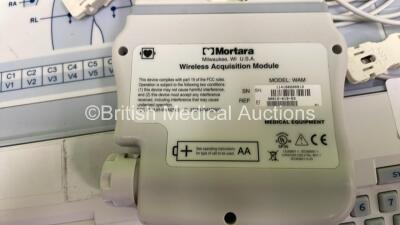 Mortara ELI 250c ECG Machine on Stand with 10 Lead ECG Leads (Powers Up) - 3