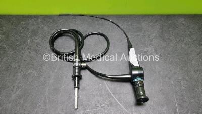 Olympus ENF-P4 Pharyngoscope - Engineers Report : Optical System 0 Broken Fibers , Angulation - No Fault Found, Insertion Tube - No Fault Found , Light Transmission - No Fault Found, Channels - No Fault Found, Leak Check - No Fault Found *SN 800547* - 2