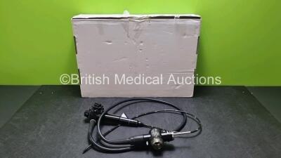 Olympus GIF-N230 Video Gastroscope in Case - Engineer's Report : Optical System - No Fault Found, Angulation -Excessive Play , Insertion Tube - Kinked , Light Transmission - No Fault Found, Channels - No Fault Found, Leak Check - No Fault Found *SN 231038