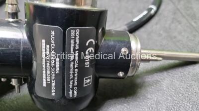 Olympus GIF-H260 Video Gastroscope in Case - Engineer's Report : Optical System - No Fault Found, Angulation - No Fault Found, Insertion Tube - No Fault Found, Light Transmission - No Fault Found, Channels - No Fault Found, Leak Check - No Fault Found *SN - 6