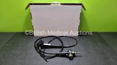 Olympus GIF-2T240 Video Gastroscope in Case - Engineer's Report : Optical System - No Fault Found, Angulation - Bending Section Strained , Insertion Tube - Minor Kink , Light Transmission - No Fault Found, Channels - No Fault Found, Leak Check - No Fault