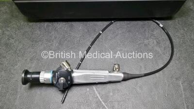 Olympus LF-TP Laryngoscope in Case - Engineers Report : Optical System 0 Broken Fibers , Angulation - No Fault Found, Insertion Tube - No Fault Found , Light Transmission - No Fault Found, Channels - No Fault Found *SN 1102025* - 2