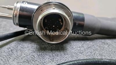 Olympus CYF-240 Video Cystoscope in Case - Engineer's Report : Optical System - No Fault Found, Angulation - No Fault Found, Insertion Tube - No Fault Found, Light Transmission - No Fault Found, Channels - No Fault Found, Leak Check - No Fault Found *SN 2 - 5