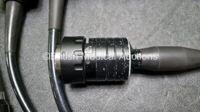 Olympus MH-908 Ultrasonic Probe In Case - Engineer's Report : Optical System - Unable to Check , Angulation - No Fault Found, Insertion Tube - No Fault Found, Light Transmission - No Fault Found, Channels - No Fault Found, Leak Check - No Fault Found *SN1 - 4