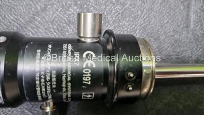 Olympus MH-908 Ultrasonic Probe In Case - Engineer's Report : Optical System - Unable to Check , Angulation - No Fault Found, Insertion Tube - No Fault Found, Light Transmission - No Fault Found, Channels - No Fault Found, Leak Check - No Fault Found *SN1 - 9