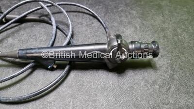 Olympus CYF-4 Cystoscope in Case - Engineers Report : Optical System Misty View Over 50 Broken Fibers , Angulation - No Fault Found, Insertion Tube - Crush Marks, Stained, Light Transmission - No Fault Found, Channels - No Fault Found, Leak Check - No Fau - 2