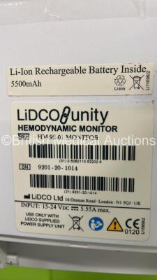 LiDCO Unity HM 92-01 Monitor *Mfd 2020* on Stand with Power Supply (Powers Up) *9201-20-1014* - 4