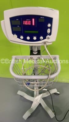 4 x Welch Allyn 53N00 Vital Signs Monitors on Stands with 3 x Power Supplies (All Power Up) - 4