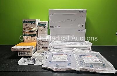 Job Lot of Medical Consumables Including Endopath Xcel Bladeless Trocar 8mm Ref B8LT and 12mm Ref B12LTH, EV3 TrailBlazer Support Catheter Ref SC-035-150, Bard Max-Core Disposable Core Biopsy Instrument, Maquet Linear 7.5Fr.34 & 40cc IABs Ref 0684-00-0476