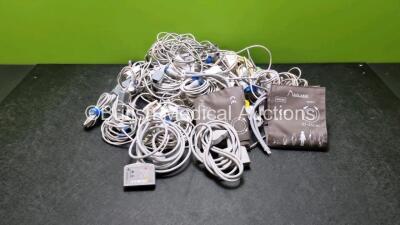 Job Lot of Various Patient Monitoring Cables