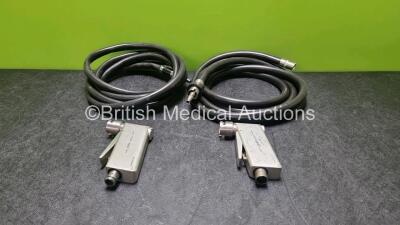 2 x MicroAire Hi Speed Pulse Lavage 4740-100 Handpieces with 2 x Hoses