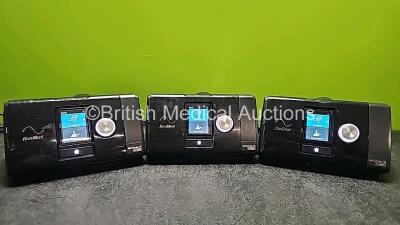 3 x ResMed AirSense 10 Autoset CPAP Units with 3 x Power Supplies (All Power Up) *SN 23183508677 / 23181193216 / 23182586928*