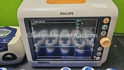 Mixed Lot Including 1 x Philips SureSign VM4 Patient Monitor (Powers Up), 2 x ResMed AutoSet Spirit II CPAP Units (Both Power Up), 8 x Covidien Genius 3 Tympanic Thermometer and Base, 2 x Welch Allyn Braun ThermoScan Ear Thermometers, 2 x Infrared Thermom - 3