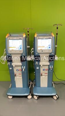 2 x Gambro Artis Dialysis Machines Running Hours 16870 / 17274 (Both Power Up - 1 x Missing Light Case)