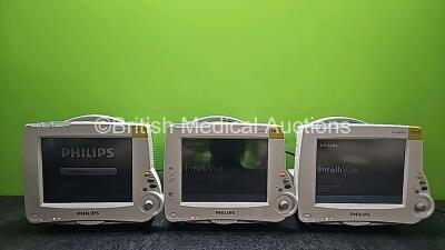 2 x Philips IntelliVue MP30 Patient Monitors (Both Power Up) and 1 x Philips IntelliVue Neonatal (Powers UP and Cracked Casing - See Photo)