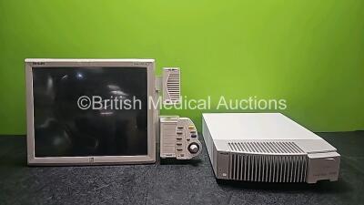 Job Lot Including 1 x Philips Elo IntelliVue Patient Monitor and 1 x Philips MP80 Unit (Scratched Screen and Damaged Casing - See Photos)