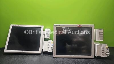 2 x Philips Elo IntelliVue Patient Monitors (Both Cracked Casings and Scratched Screen - See Photos)