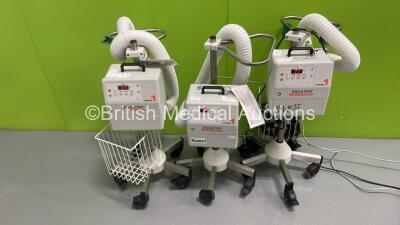 3 x Smiths Medical Level 1 Equator Convective Warming Units on Stands with Hoses (All Power Up) *S/N S102809939 / S102B10075 / S102B09916*