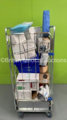 Cage of Mixed Consumables Including Clinell Wipes, Urine Drainage Bags and Hand Soap Dispensers (Cage Not Included - Out of Date)