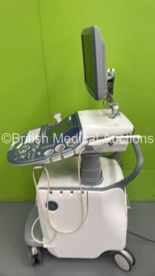 GE Voluson E8 Flat Screen Ultrasound Scanner *S/N D051335* **Mfd 01/2009** with 2 x Transducer / Probes IC5-9-D Ref 5194434 *Mfd 02-2009* and M6C Ref 5181441 *Mfd 2006* Sony UP-D897 Digital Graphic Printer (HDD REMOVED - Powers Up) - 5