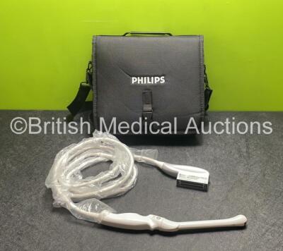 GE E8C-RS Ultrasound Transducer / Probe *Mfd 2021* in Philips Carry Case (Untested)