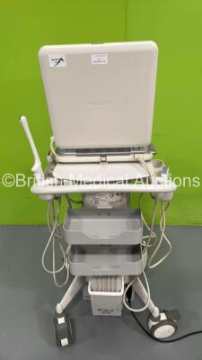 Philips CX50 Flat Screen Ultrasound Scanner Ref 989605384711 *S/N SG61304921* **Mfd 2013** SVC HW B.1 Software Version 5.0.4 with 3 x Transducers / Probes (L12-3 / C5-1 and C10-3v) and Sony UP-D897 Digital Graphic Printer on Philips CX Cart with Carry Cas - 7