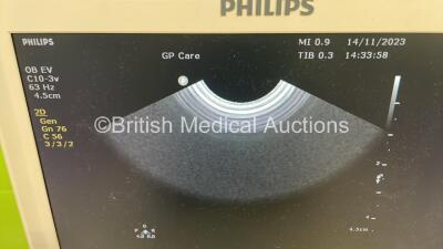 Philips CX50 Flat Screen Ultrasound Scanner Ref 989605384711 *S/N SG61304921* **Mfd 2013** SVC HW B.1 Software Version 5.0.4 with 3 x Transducers / Probes (L12-3 / C5-1 and C10-3v) and Sony UP-D897 Digital Graphic Printer on Philips CX Cart with Carry Cas - 8
