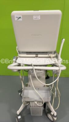 Philips CX50 Flat Screen Ultrasound Scanner Ref 989605384711 *S/N SG412302708* **Mfd 2014** SVC HW A.2 Software Version 3.1.2 with 3 x Transducers / Probes (C10-3v / L12-3 and C5-1) on Philips CX50 Stand with Carry Case (Powers Up) - 6