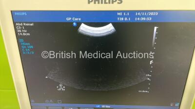 Philips CX50 Flat Screen Ultrasound Scanner Ref 989605384711 *S/N SG412302708* **Mfd 2014** SVC HW A.2 Software Version 3.1.2 with 3 x Transducers / Probes (C10-3v / L12-3 and C5-1) on Philips CX50 Stand with Carry Case (Powers Up) - 7