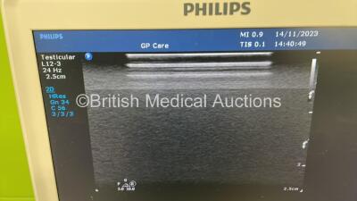 Philips CX50 Flat Screen Ultrasound Scanner Ref 989605384711 *S/N SG412302708* **Mfd 2014** SVC HW A.2 Software Version 3.1.2 with 3 x Transducers / Probes (C10-3v / L12-3 and C5-1) on Philips CX50 Stand with Carry Case (Powers Up) - 9