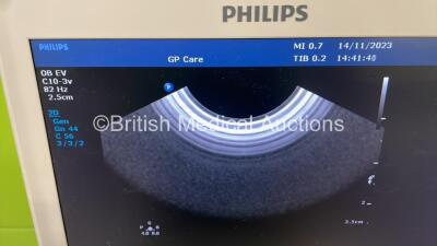 Philips CX50 Flat Screen Ultrasound Scanner Ref 989605384711 *S/N SG412302708* **Mfd 2014** SVC HW A.2 Software Version 3.1.2 with 3 x Transducers / Probes (C10-3v / L12-3 and C5-1) on Philips CX50 Stand with Carry Case (Powers Up) - 11