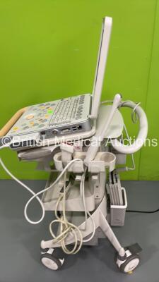 Philips CX50 Flat Screen Ultrasound Scanner Ref 989605384711 *S/N SG91400124* **Mfd 2014** SVC HW C.0 Software Version 4.0.2 with 3 x Transducers / Probes (C10-3v / L12-3 and C5-1) on Philips CX Cart with Carry Case (Powers Up) - 5