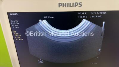 Philips CX50 Flat Screen Ultrasound Scanner Ref 989605384711 *S/N SG91400124* **Mfd 2014** SVC HW C.0 Software Version 4.0.2 with 3 x Transducers / Probes (C10-3v / L12-3 and C5-1) on Philips CX Cart with Carry Case (Powers Up) - 8