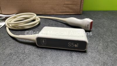 Philips S5-1 PureWave Ultrasound Transducer / Probe for Philips CX50 *See Photo for Airscan* in Box (Damage to Badge / Casing - See Photos) - 3