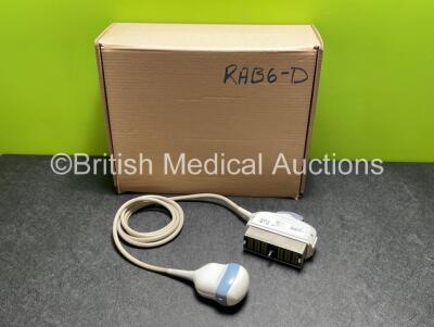 GE RAB6-D Ultrasound Transducer / Probe in Box *Mfd NA* (Untested)