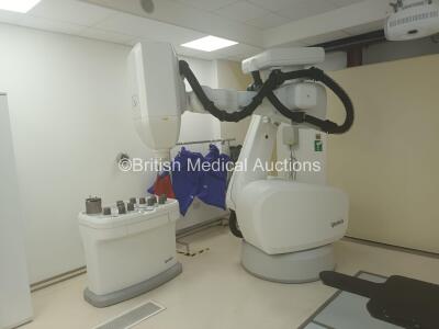 Accuray CyberKnife G6 Robotic Radiosurgery System *Mfd - 2008* with Robocouch and Apollo Laser Positioning System. Professionally Deinstalled. Parts Only System As Computer Has Been Retained By Vendor.